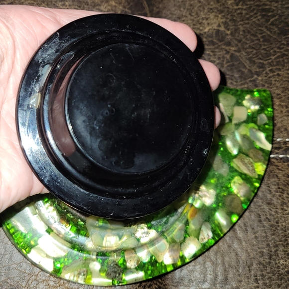 Abalone Shells Encased In Lucite Plastic By Hyler Enterprises USA Vintage - Picture 2 of 6